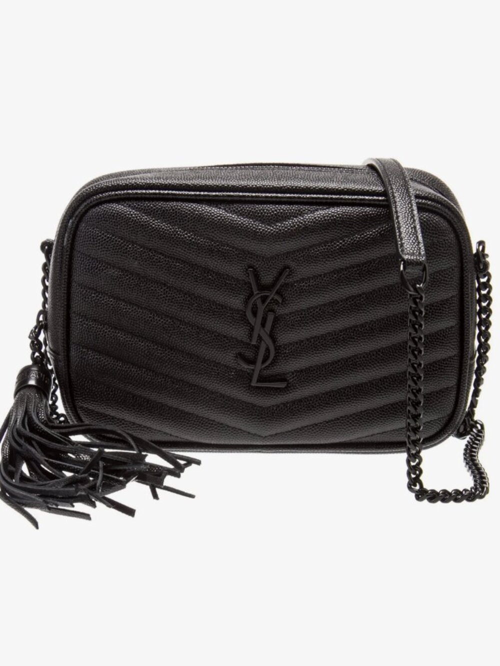 Authentic YSL Saint Laurent Leather Lou Camera Bag Mini